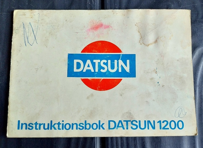 DATSUN 1200 instruktionsbok