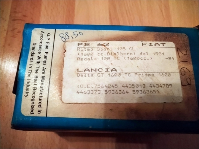Fiat, Lancia Polttoainepumppu 509-PB63