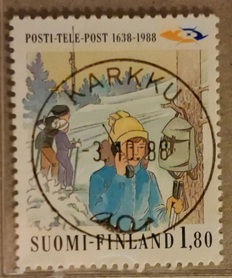 1988 1,80mk Posti 350v: Nappiloisto Karkku 3.10.88 (1079)