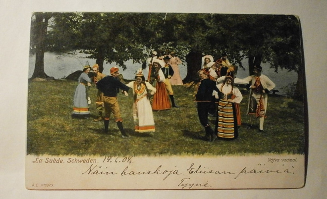 Kansantanhua (Vedetään verkaa...) ruotsalaisittain p. 1904