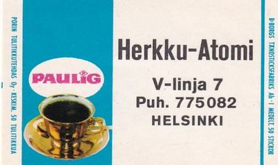 Helsinki, Herkku - Atomi,Paulig  2/11