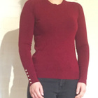 Zara Knit tummanpunainen neule M - pikkukuva 1