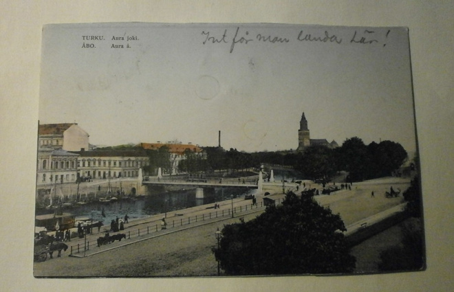 Turku, Auransilta, Höyrylaivasatamaa, väripk, p. 1910