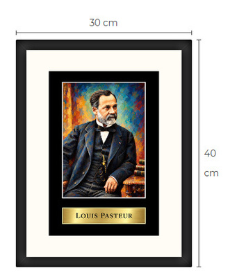 Uusi Louis Pasteur art print kehystetty 30 cm x 40 cm