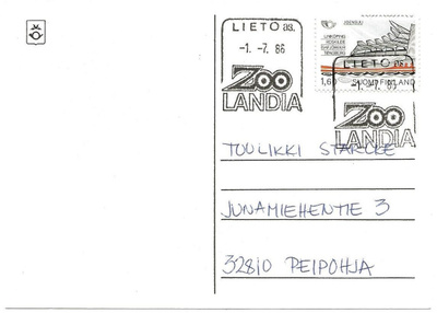 Erikoisleima Lieto (1986) Zoolandia