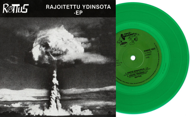 RATTUS - Rajoitettu ydinsota 7” EP 2023 repress,vihreä vinyl