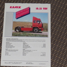 2000 (noin) LIAZ 18.33 kuorma-auto esite - KUIN UUSI - truck - pikkukuva 1