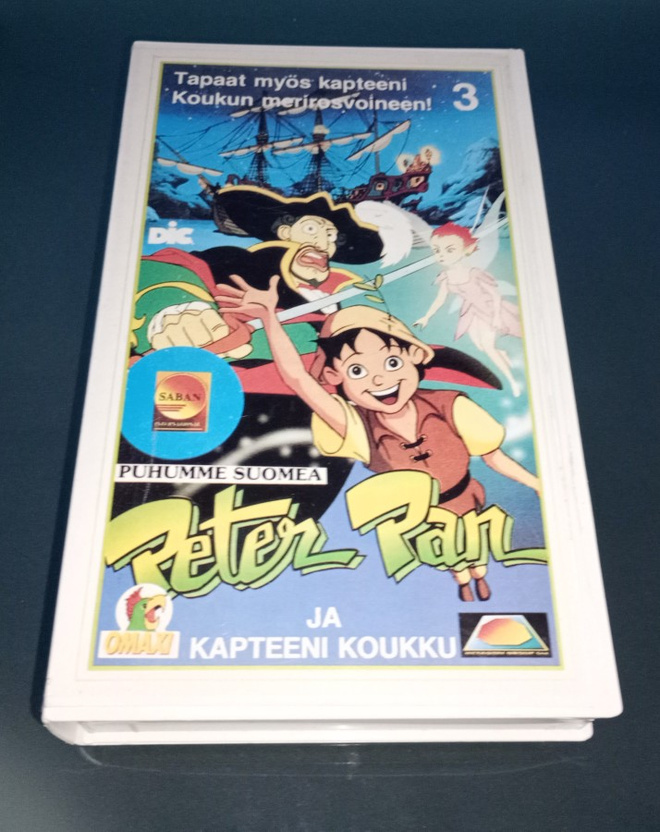 PETER PAN 3 JA KAPTEENI KOUKKU VHS OMAXI