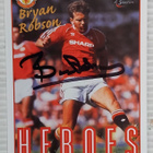 Bryan Robson ManchU signed - pikkukuva 1