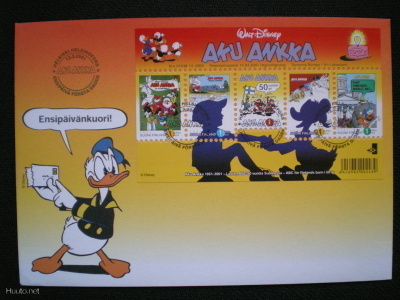 FDC Aku Ankka 1.lk 13.3.2001 - LaPe BL26