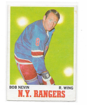 1970-71 OPC #60 Bob Nevin NEw York Rangers