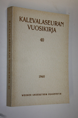 Kalevalaseuran vuosikirja 40 1960