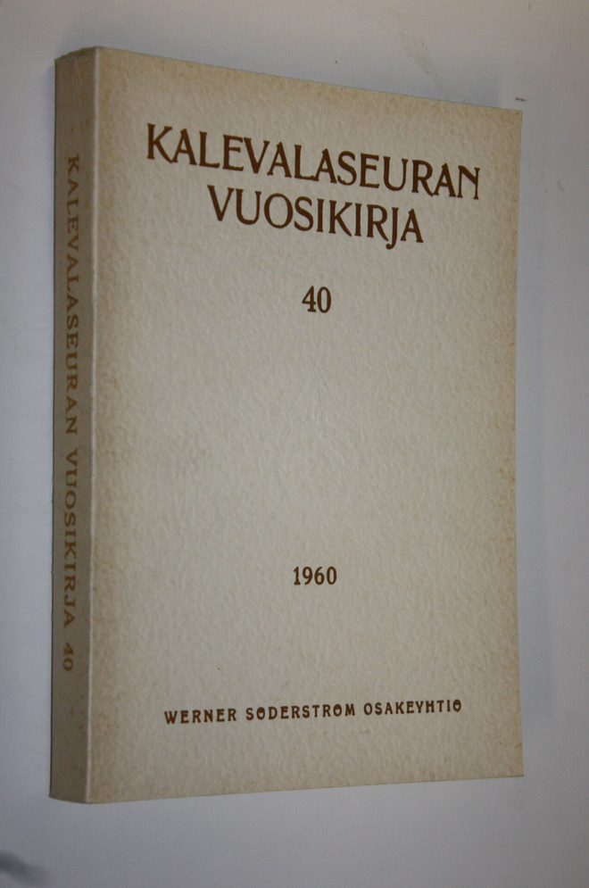 Kalevalaseuran vuosikirja 40 1960