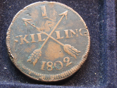 1 skilling 1802. Ruotsi-Sweden