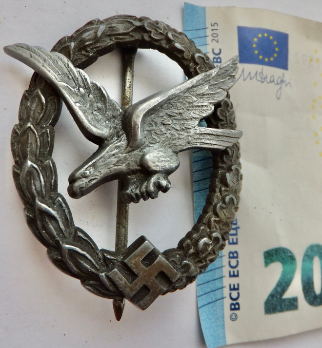 VANHA Merkki Natsi Saksa Luftwaffe Ilma-ampuja W.Deumer AITO