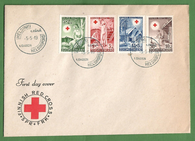 SPR FDC.1949 (Sauna sarja)Lape hinta25,00e(100)