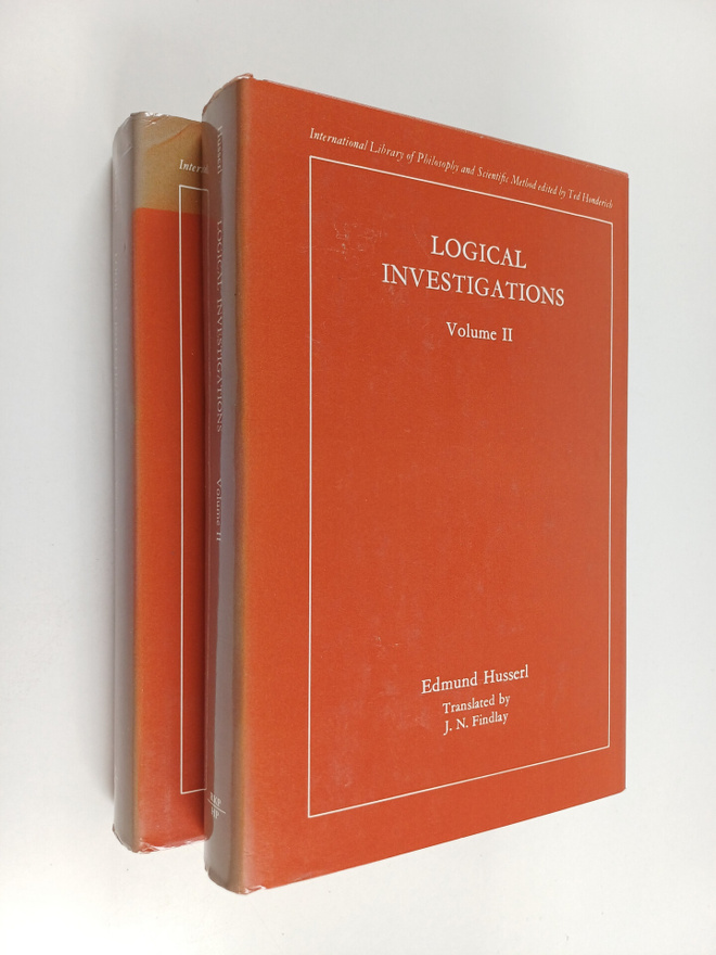 Edmund Husserl : Logical investigations, Vol. 1-2