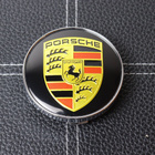 Porsche vannekeskiöt – Vakiologo, Kulta-Musta – 60mm (4kpl - pikkukuva 3