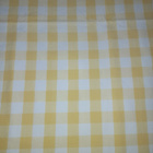 Keltavalkoruudullinen puuvillaverho tankokujalla, 145 x 165 - pikkukuva 2