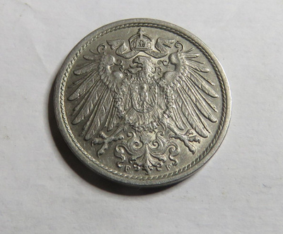 Saksa/Empire 10 pfennig 1908 F