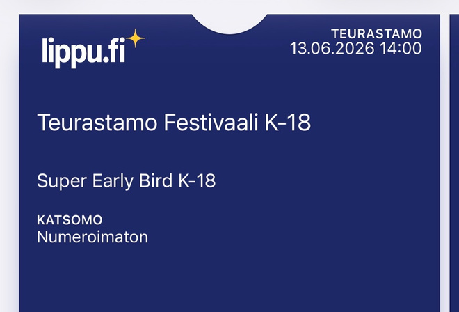 Lippu Teurastamo-festivaalit 13.6.2026