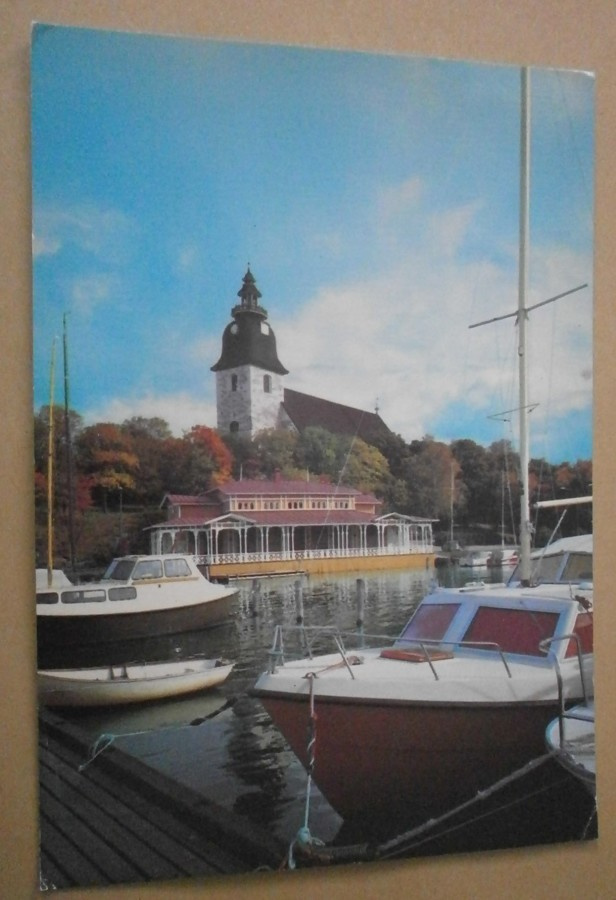 Naantali, Luostarikirkko ja Merisali, veneitä, p. 1981