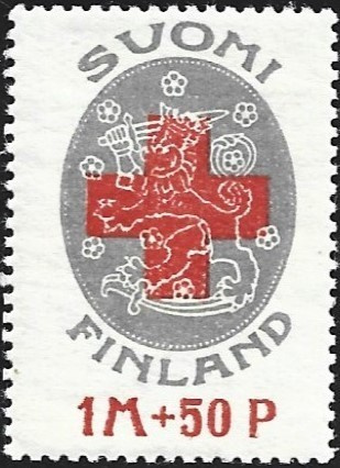 1922 Punainen Risti 1  mk + 50 p ** LaPe 108