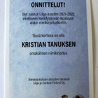 Kristian Tanus /125 Signature Cardset 2021-22 - pikkukuva 2