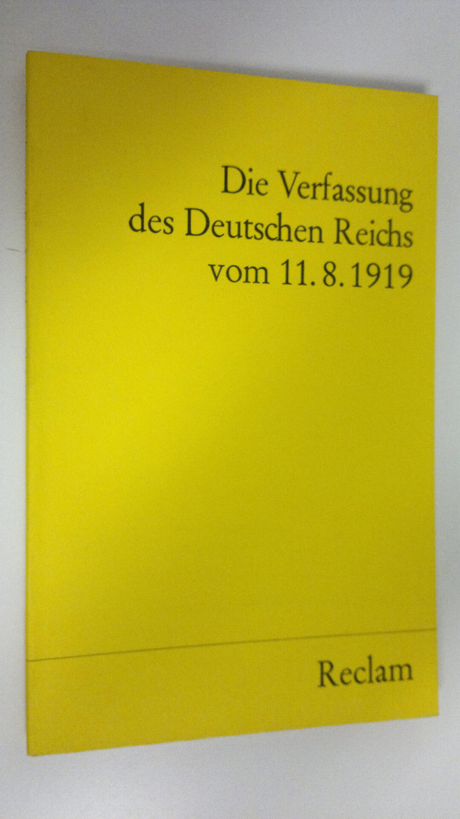 Hermann Mosler : Die Verfassung des Deutschen Reichs vom ...