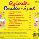 Ry Cooder - Paradise and Lunch (CD) - pikkukuva 2