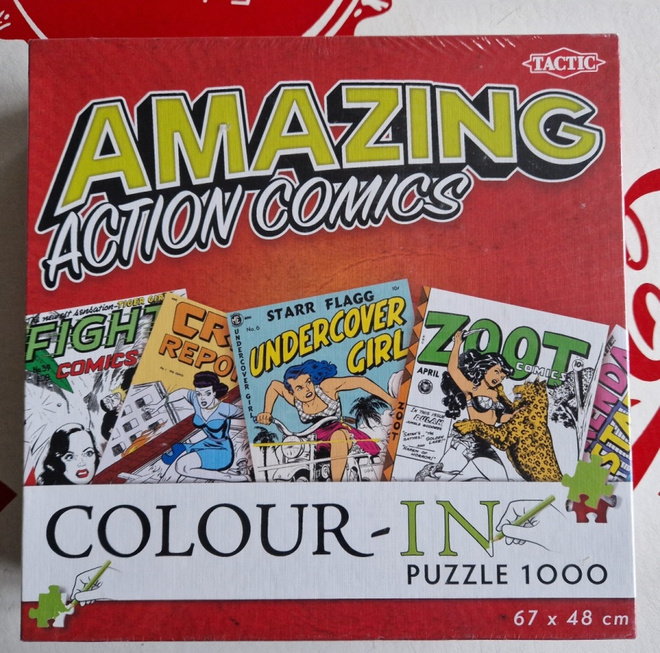 Amazing Action Comics .Colour in Puzzle. UUSI