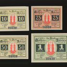 Saksa Notgeld 10, 25, 50 Pfg, 1 Mark, Jessnitz 1921 - pikkukuva 2