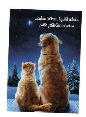 °°JOULUN AIKAA, HYVÄÄ...°°   -KORTTI /Karto (KIMALLE)
