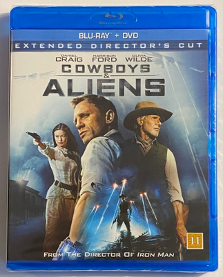 Cowboys & Aliens - Blu-ray + DVD, ( uusi, kelmussa )