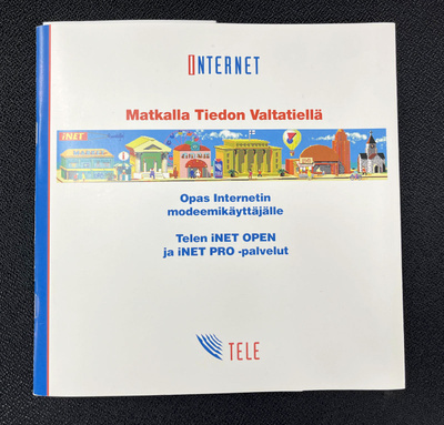 Tele - Matkalla Tiedon Valtatiellä - esite vuodelta 1995