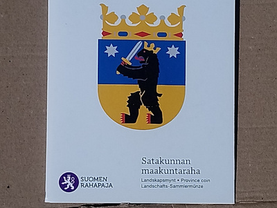 Satakunnan maakuntaraha kansiossa. Suomen rahapaja.