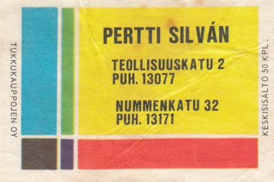 Pentti Silvan, Teollisuuskatu 2   b354