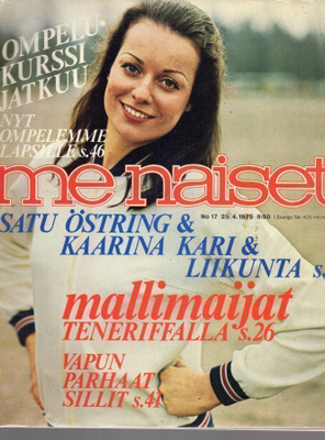Me Naiset n:o 17 1975 Satu Östring & Kaarina. Mallimaijat ma