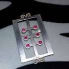 Upea vintage Ruby Hopea solki rintakoru 875 - pikkukuva 4