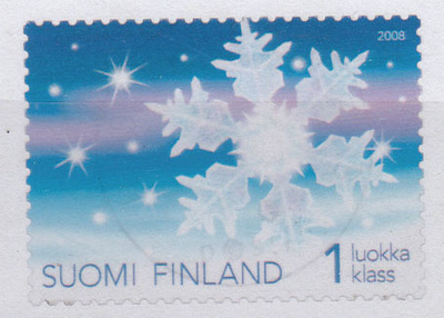 2008 Lumihiutale pyöröleimattu