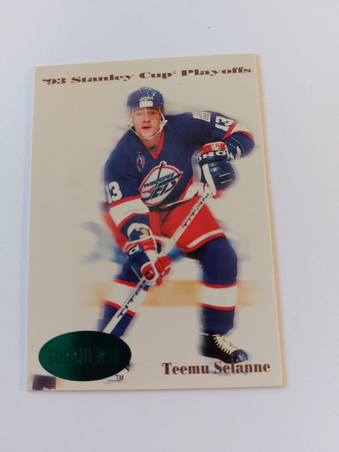 1992-93 Parkhurst Emerald Ice #500 Teemu Selänne SCP