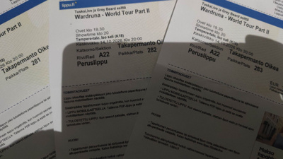 WARDRUNA Tampere 14.10 lippu 3kpl