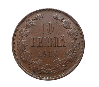 10 Penniä 1915 - Hyväkuntoinen.