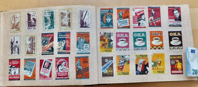 n. 290 VANHAA Tulitikkuetikettiä n. 1930-1950-l