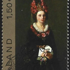 Åland 2008 Talonpoikaismorsiain 1,50 € EP leima LaPe 299 - pikkukuva 1