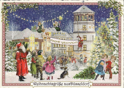 Düsseldorf vesitorni (Tausendschön-kortti)