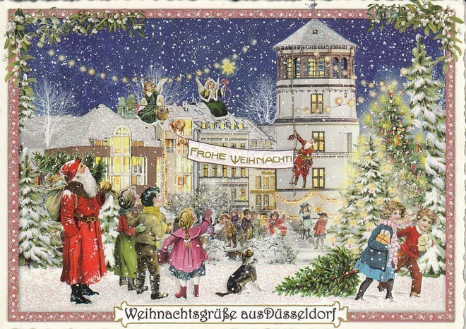 Düsseldorf vesitorni (Tausendschön-kortti)