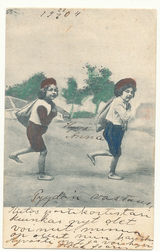 POJAT - vanha Carte Postale, kulk. 1904