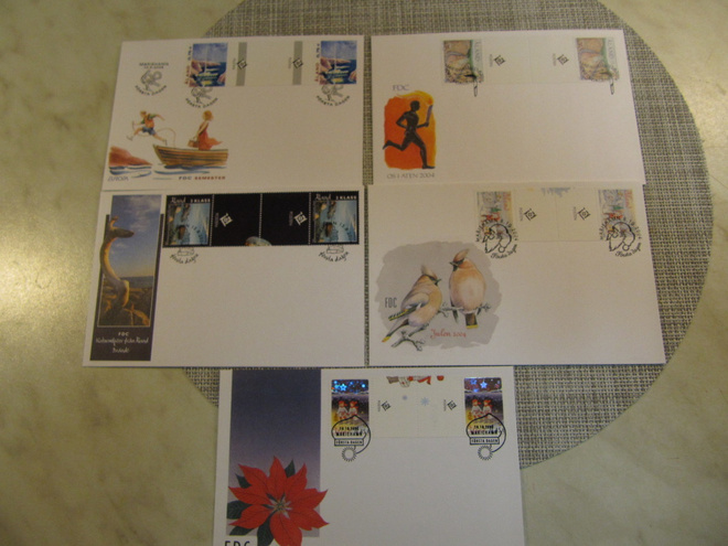 Ahvenanmaa 5 kpl FDC kirjeitä.2004-2005