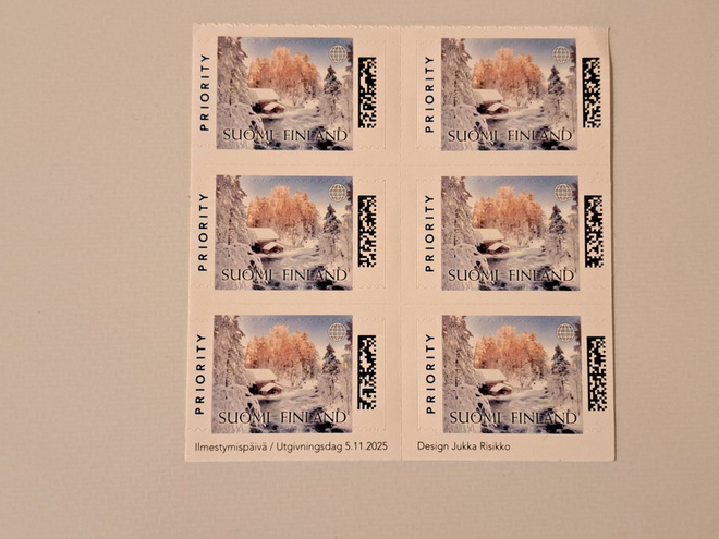Postimerkit/ ikimerkit ulkomaan kirjelähetyksiin, 6 kpl